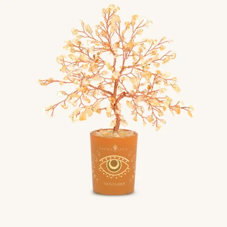 Illuminated Path Citrine November Birthday Tree