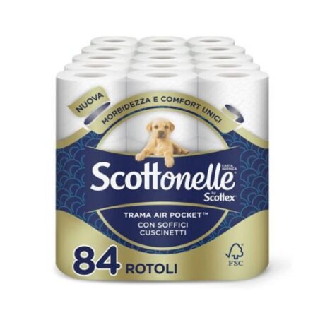 【2024 Limited Time Deals + Free Shipping】Scottonelle 84 Unità Soft and Quilted Toilet Paper - toilet paper